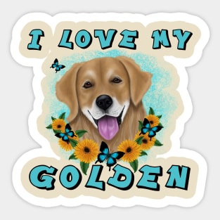 I LOVE MY GOLDEN Sticker